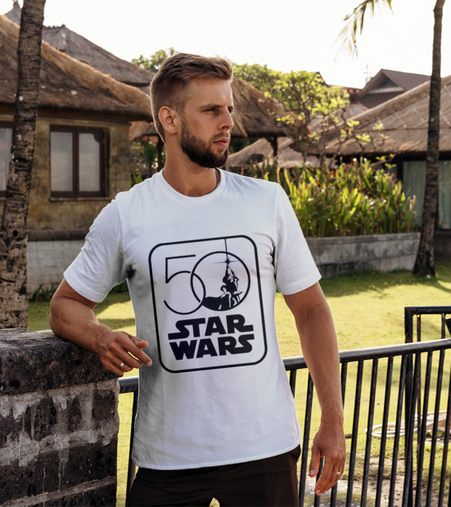 Star Wars 50th Anniversary Celebration Los Angeles 2027 Iconic Yoda And Lightsaber T-Shirt
