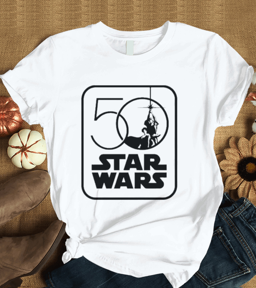 Star Wars 50th Anniversary Celebration Los Angeles 2027 Iconic Yoda And Lightsaber T-Shirt