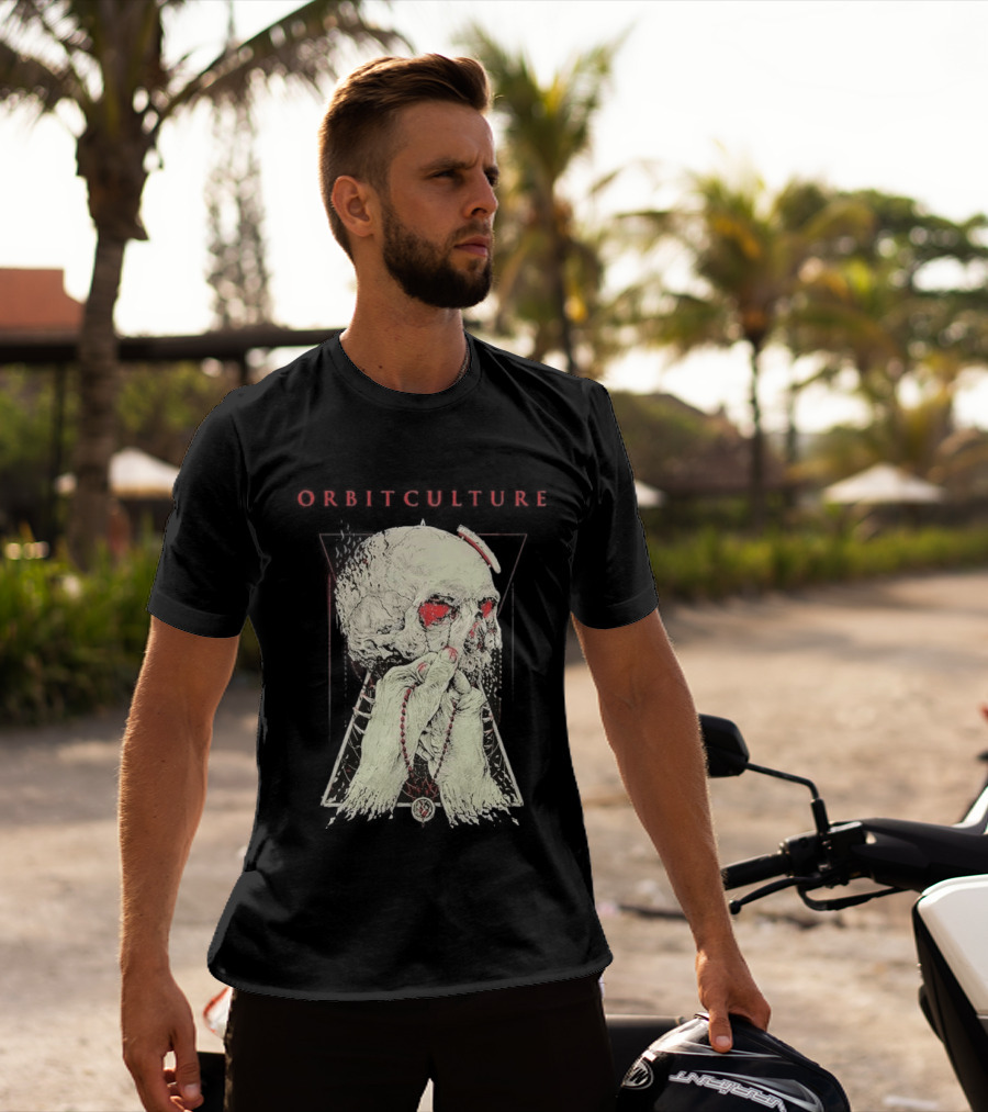 Orbit Culture Limited Chapter 1 The Might Red Fog Skull And Rosary T-Shirt