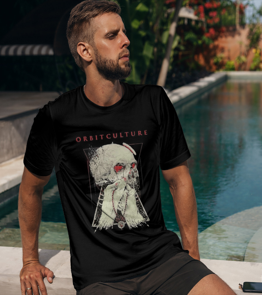 Orbit Culture Limited Chapter 1 The Might Red Fog Skull And Rosary T-Shirt