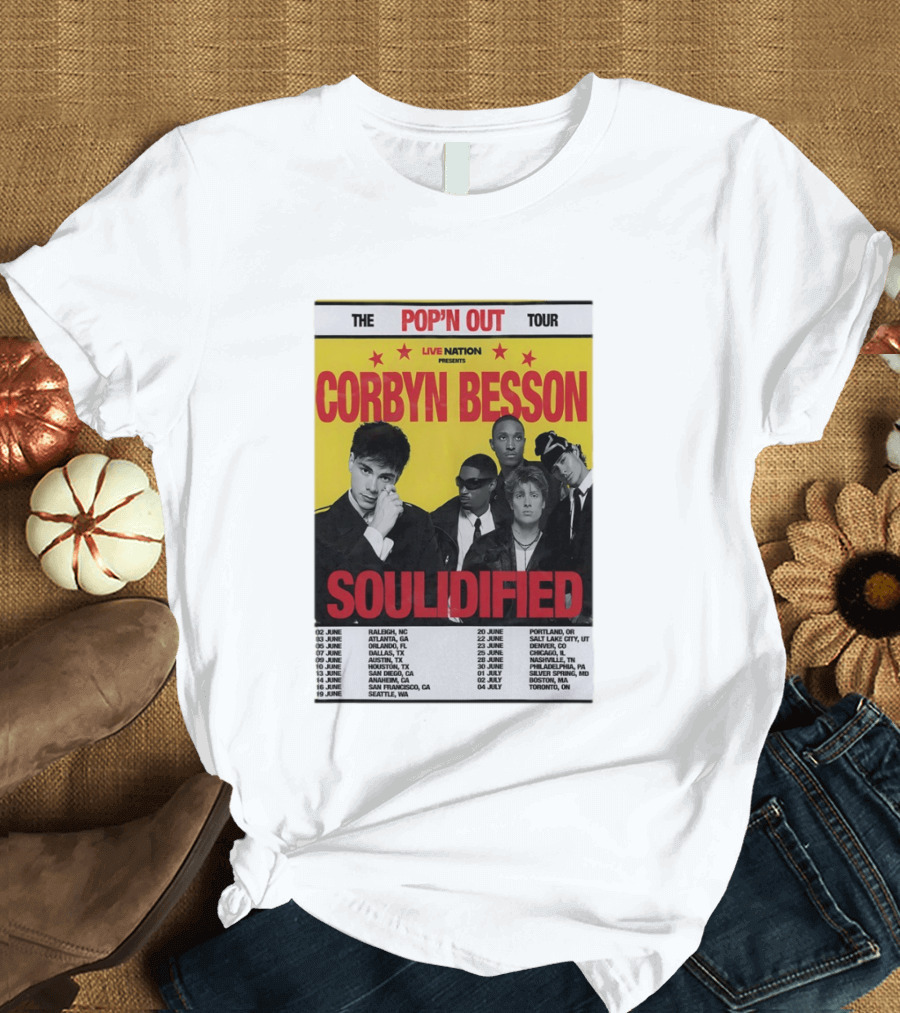 Live Nation Presents Corbyn Besson The Pop'n Out Tour 2026 Soulidified T-Shirt