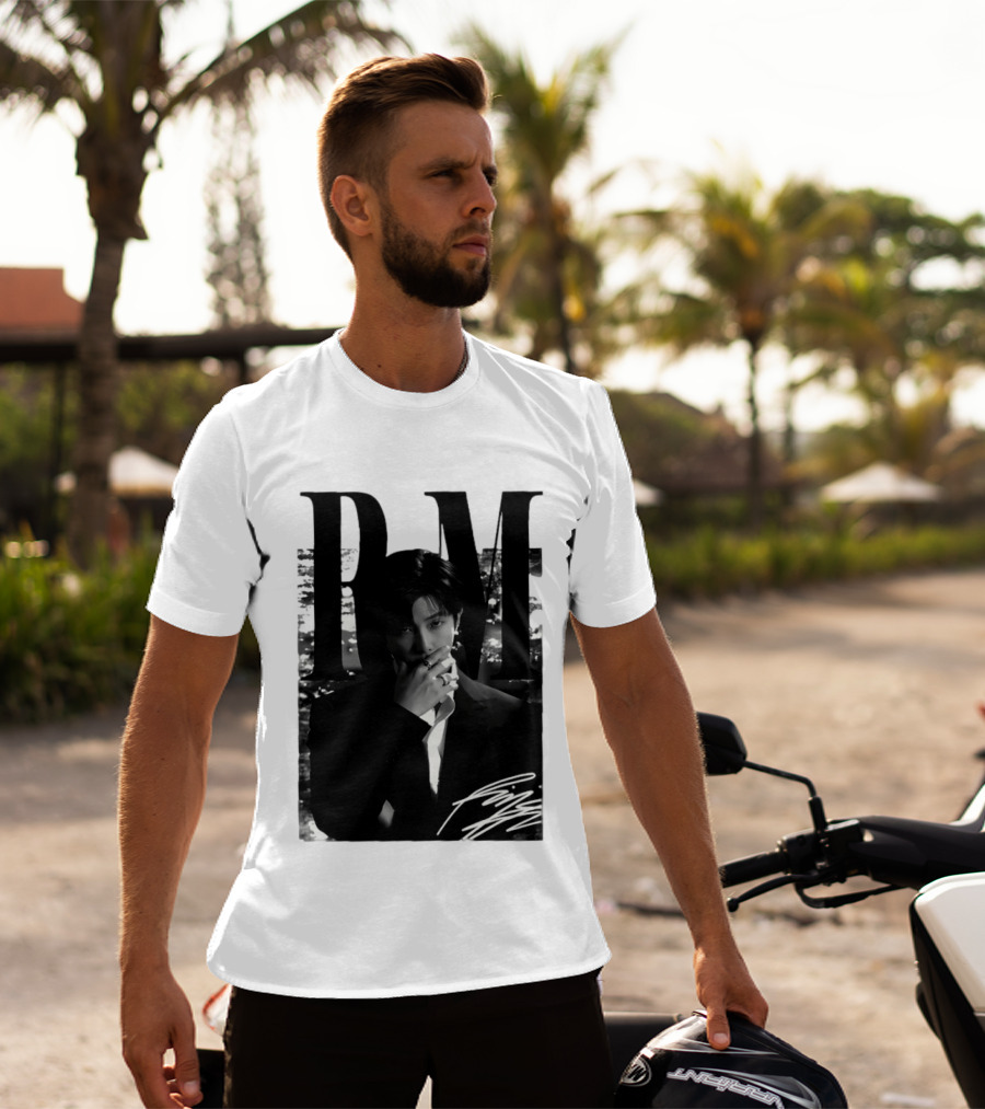 RM Namjoon BTS Arirang World Tour 2026 Signature Black And White T-Shirt