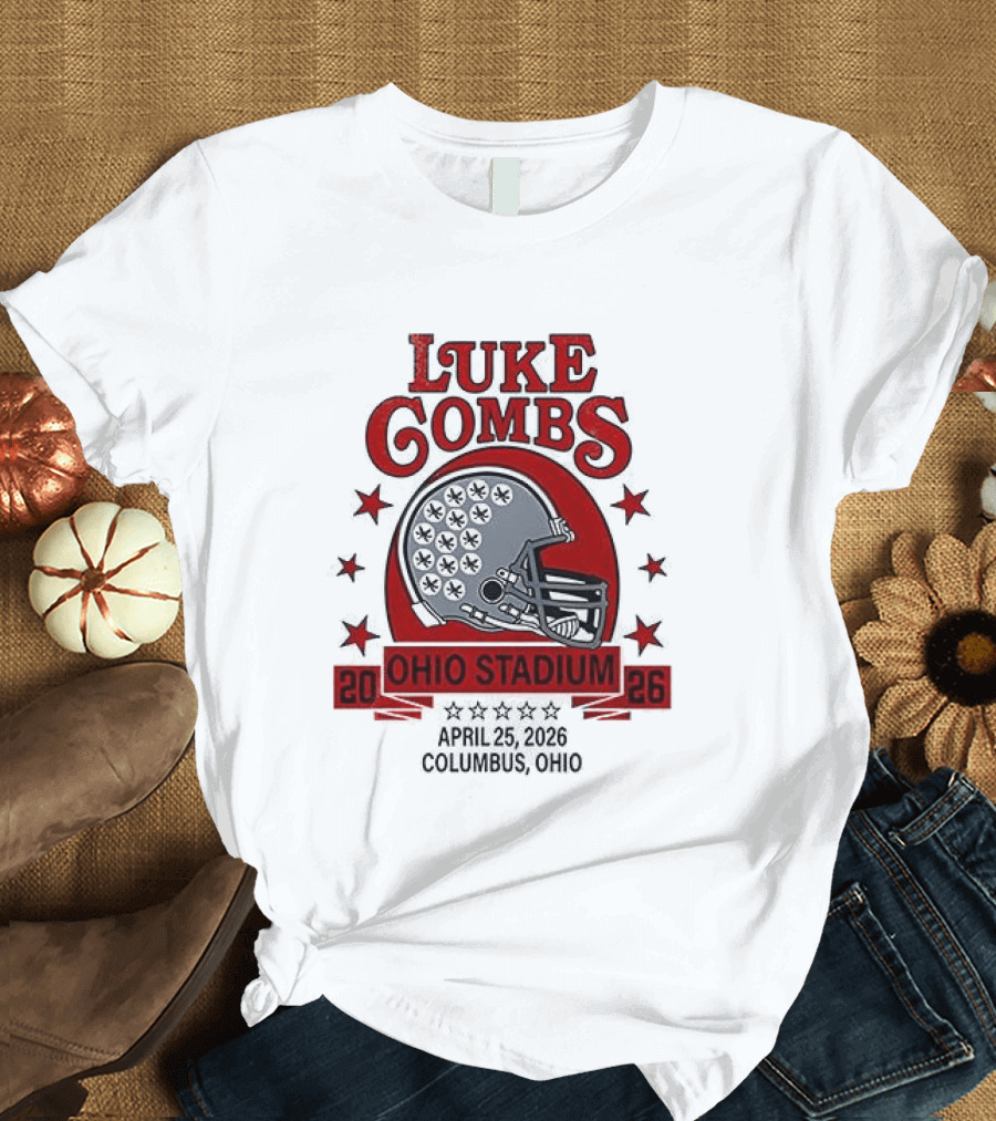 Luke Combs Ohio Stadium 2026 My Kinda Saturday Night Tour Buckeyes She Got The Best Of Me T-Shirt