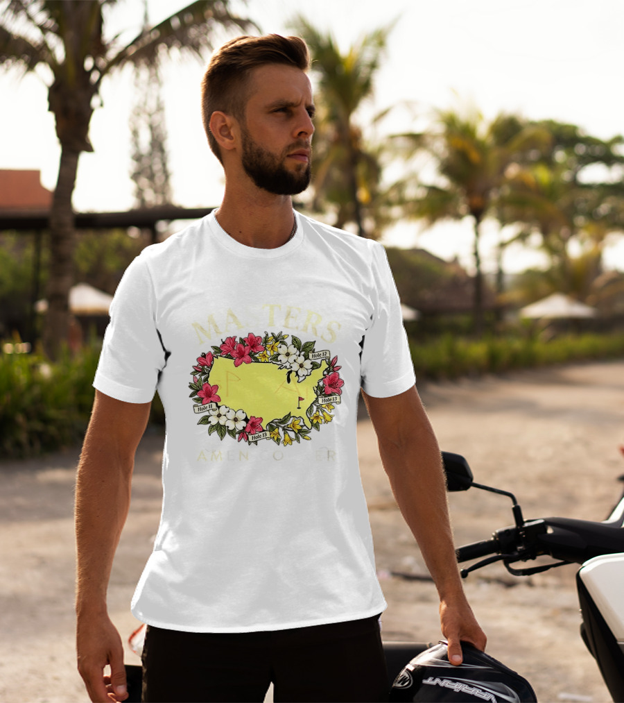 Masters Golf Tournament Augusta National Golf Club 2026 Hole 11 12 13 Map Flower T-Shirt