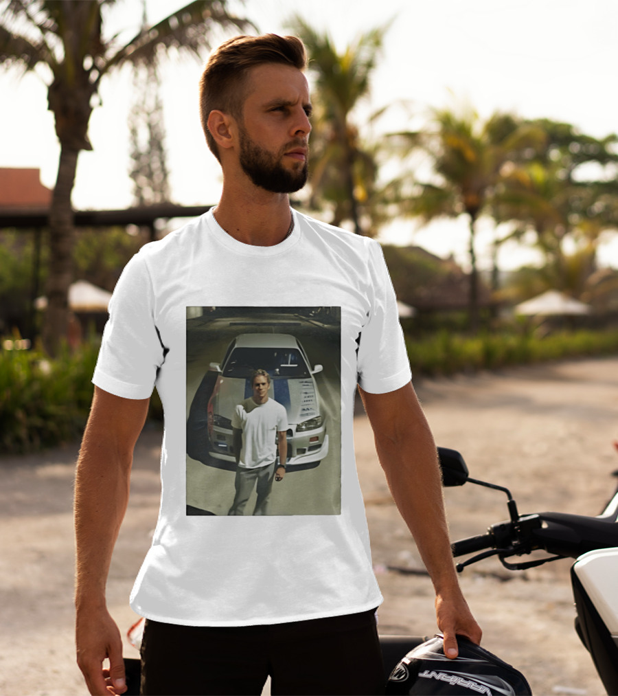 Paul Walker Nissan Skyline GT R R34 Fast And Furious Iconic Movie Car Scene T-Shirt