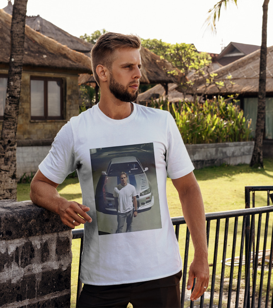 Paul Walker Nissan Skyline GT R R34 Fast And Furious Iconic Movie Car Scene T-Shirt