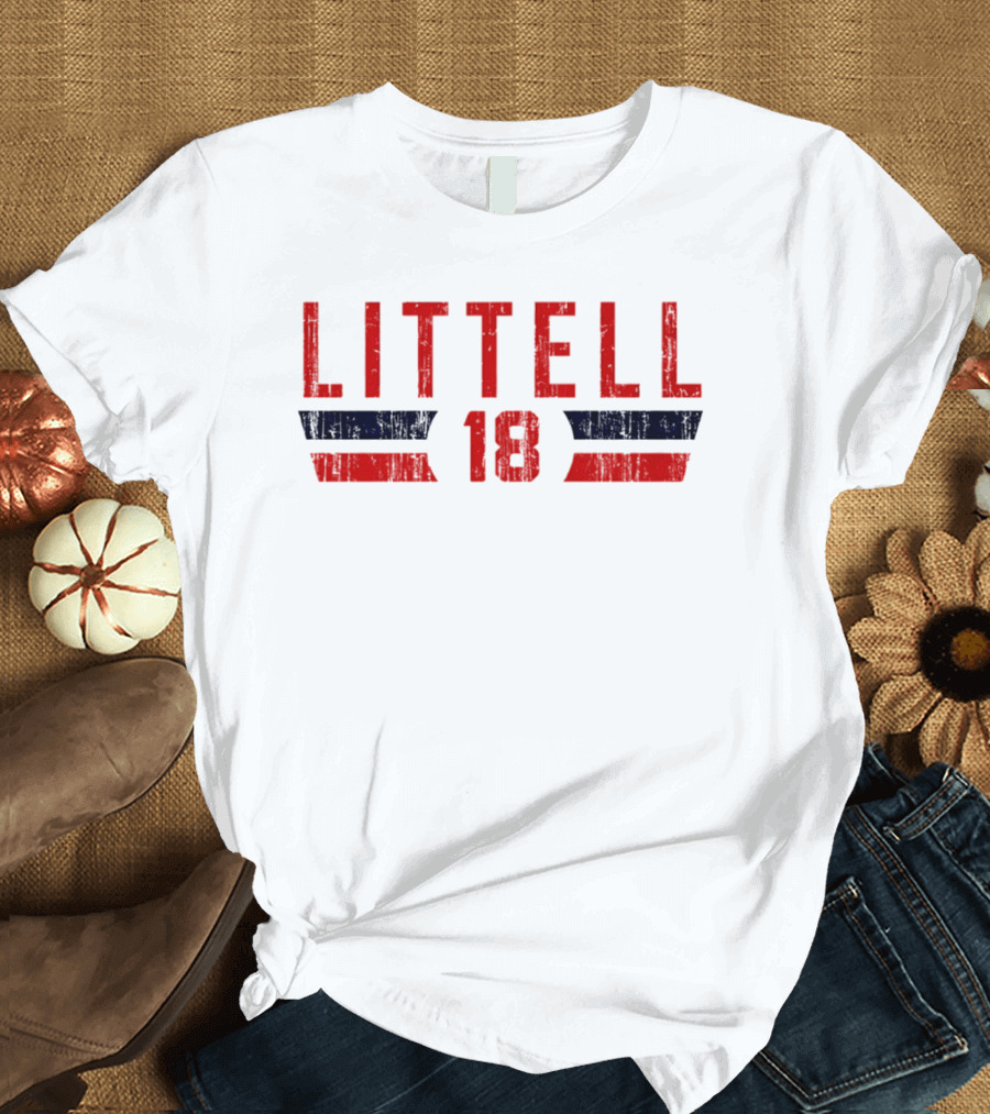 Littell 18 Washington Baseball Font T-Shirt