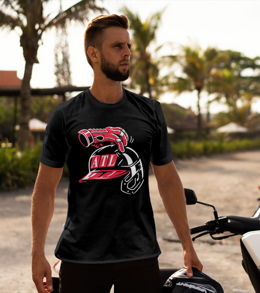 ATL Braves Helmet Head Scratch T-Shirt