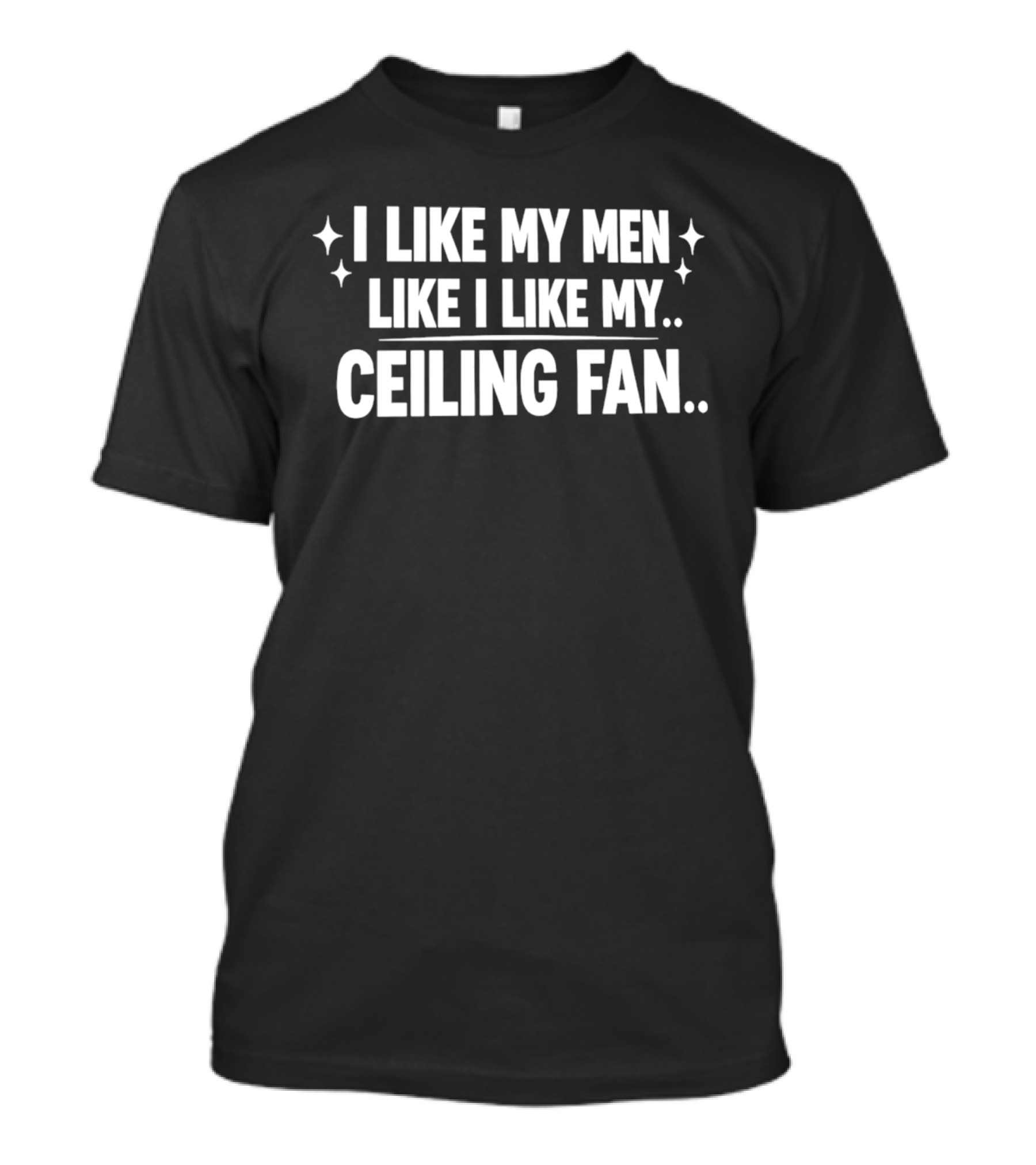 I Like My Men Like I Like My Ceiling Fan Funny Humor T-Shirt