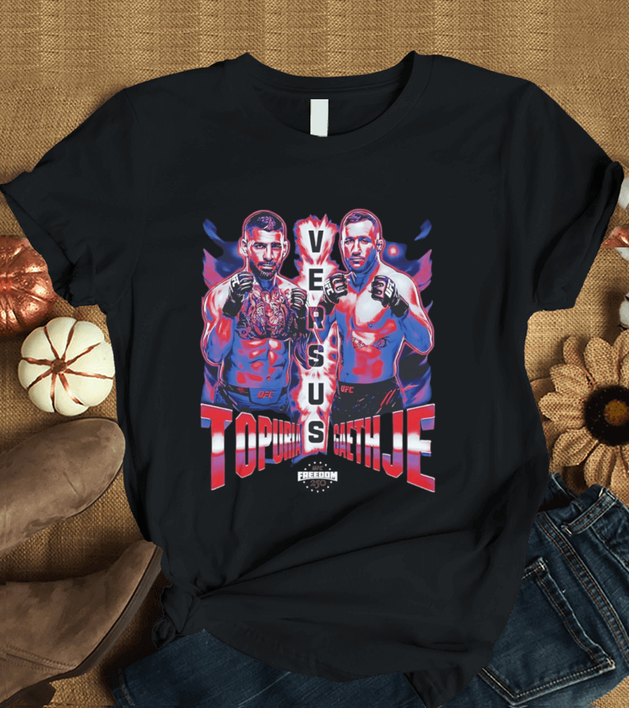 Ilia Topuria Versus Justin Gaethje UFC 250 Matchup T-Shirt