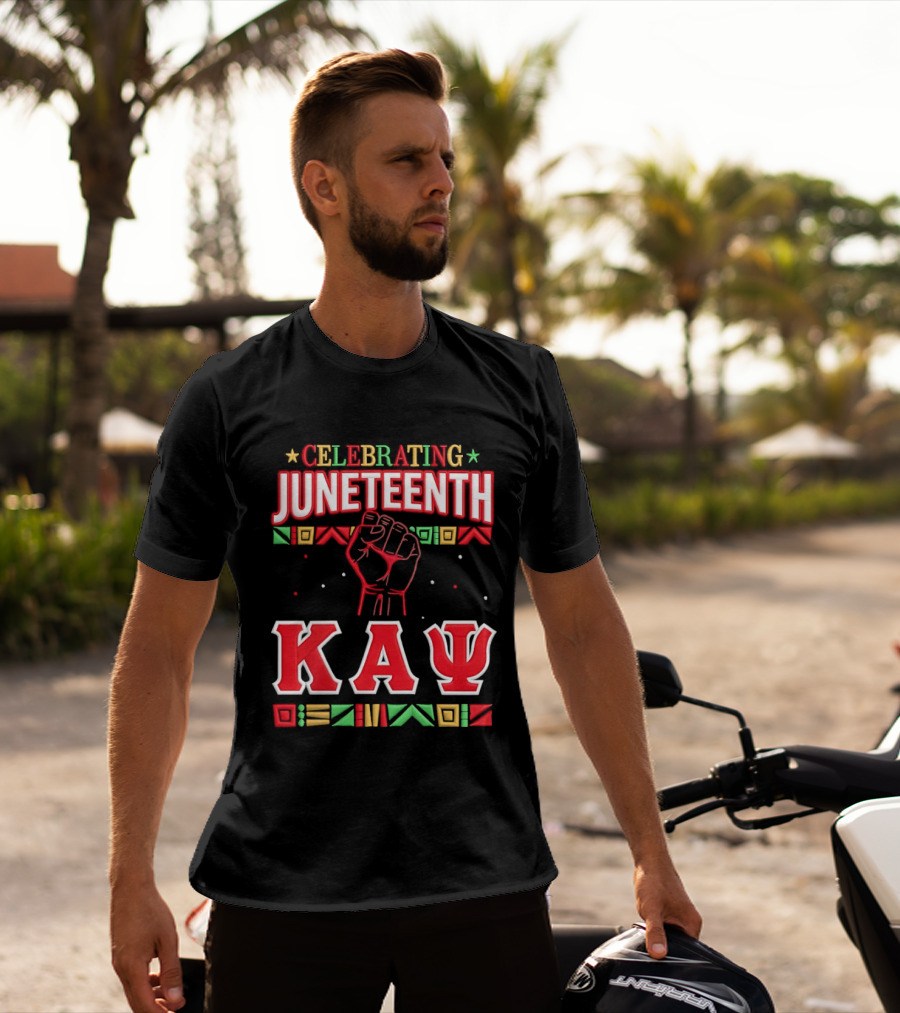 Celebrating Juneteenth Kay Fist Symbol African T-Shirt