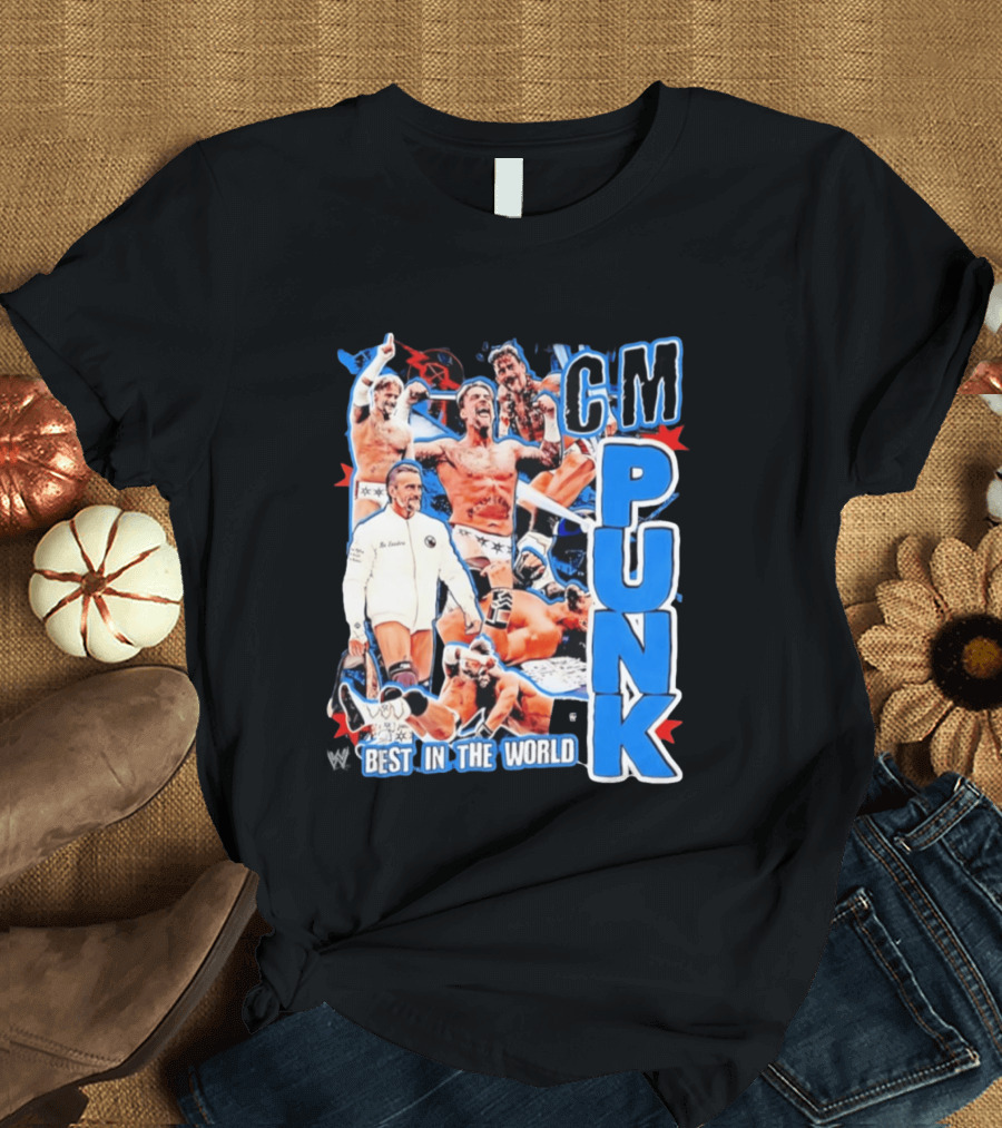 CM Punk Best In The World Pro Wrestling Collage CM Punk T-Shirt