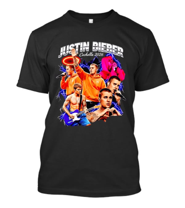 Justin Bieber Coachella 2026 Bootleg Collectible Compilation T-Shirt