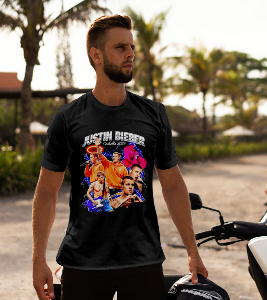 Justin Bieber Coachella 2026 Bootleg Collectible Compilation T-Shirt