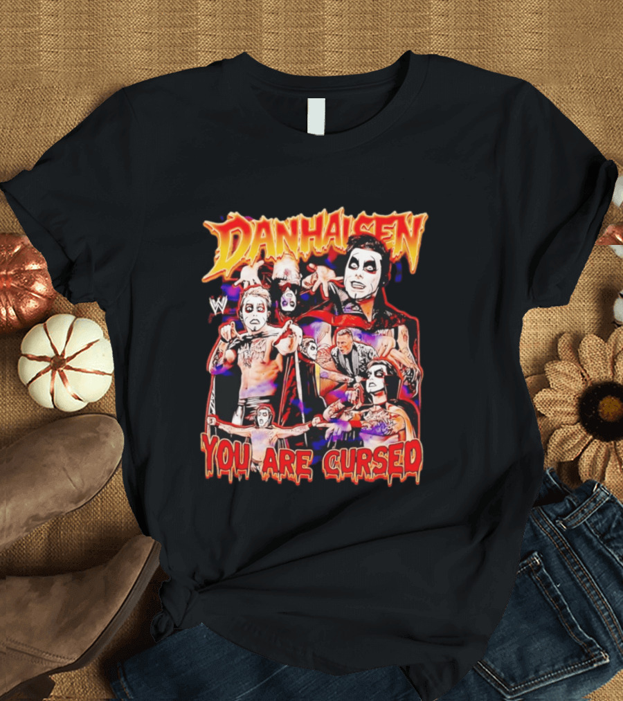 Danhausen WWE You Are Cursed Wrestling Montage Comic T-Shirt