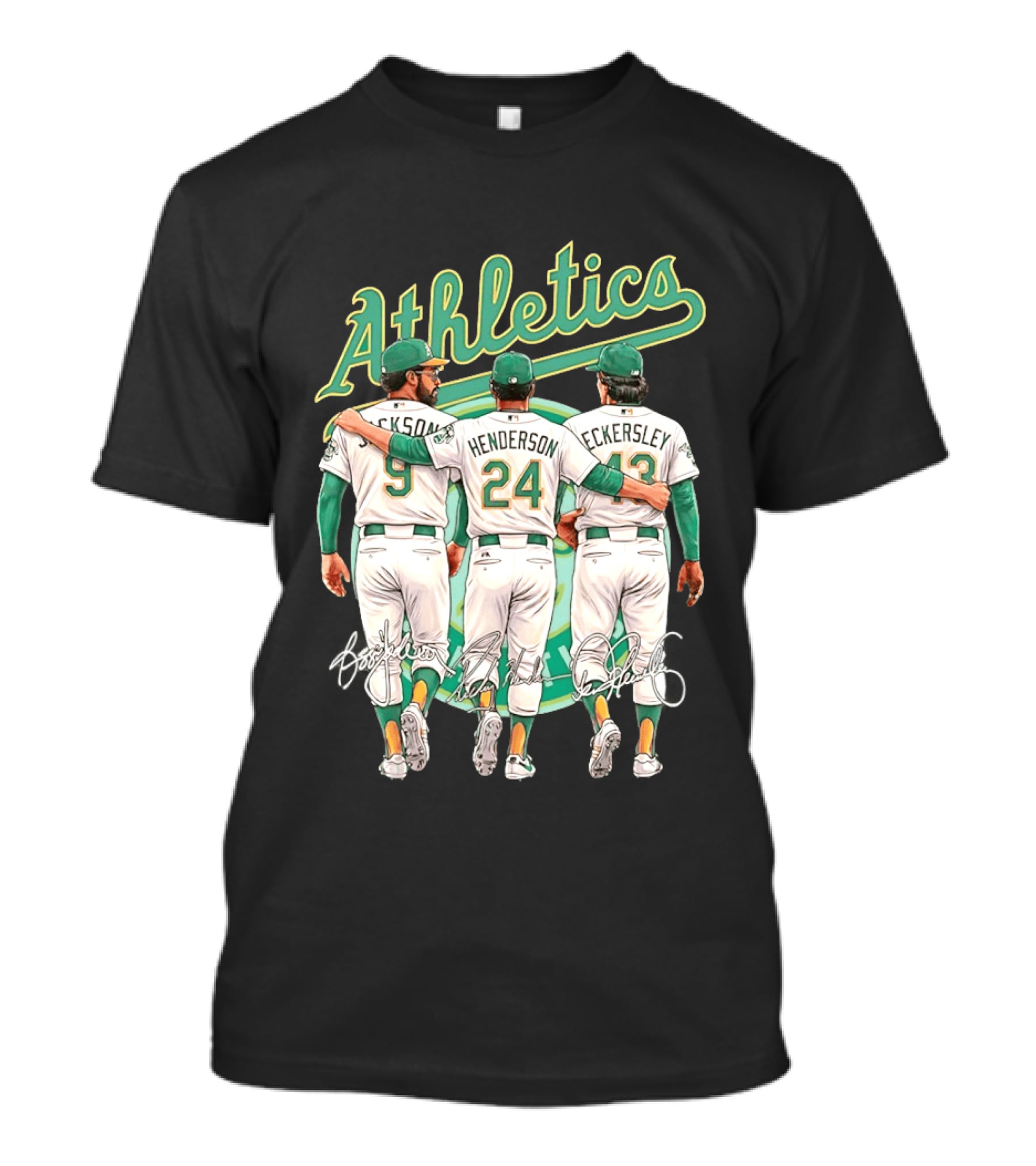 Rickey Henderson Reggie Jackson Dennis Eckersley Oakland Athletics Legends T-Shirt
