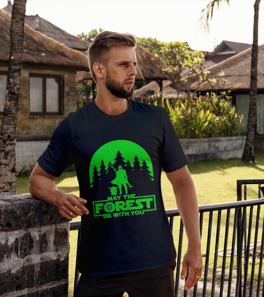 May The Forest Be With You Star Wars Trees And Characters T-Shirt