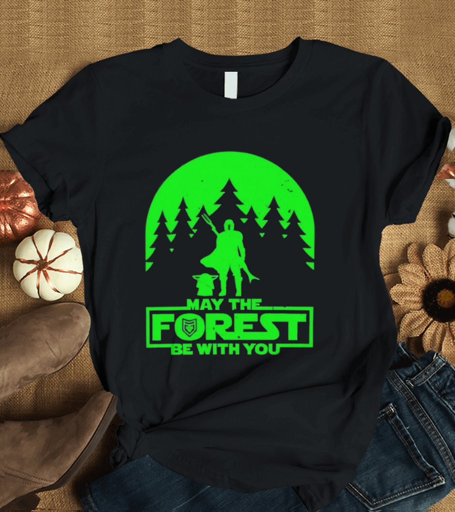 May The Forest Be With You Star Wars Trees And Characters T-Shirt