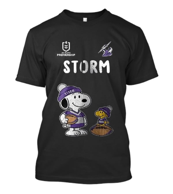 Melbourne Storm Peanuts Collaboration Snoopy Football Team Loyalty T-Shirt