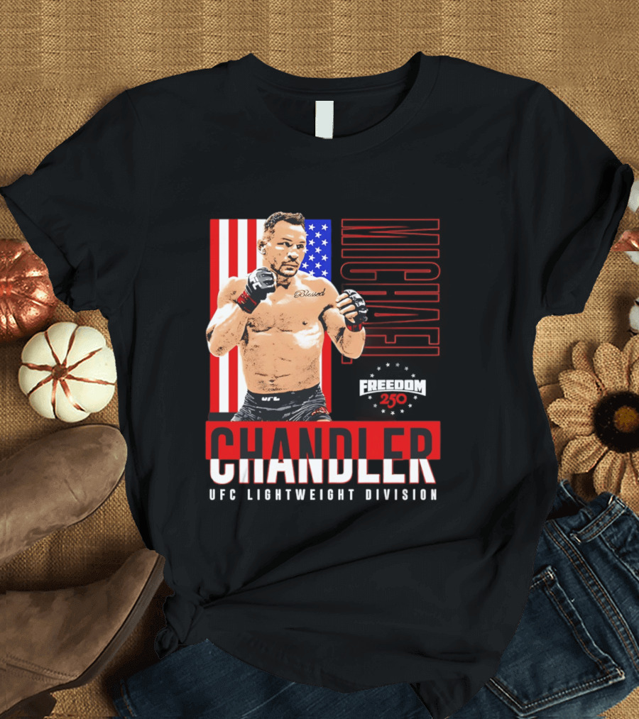 Michael Chandler UFC 250 Blessed American Flag T-Shirt