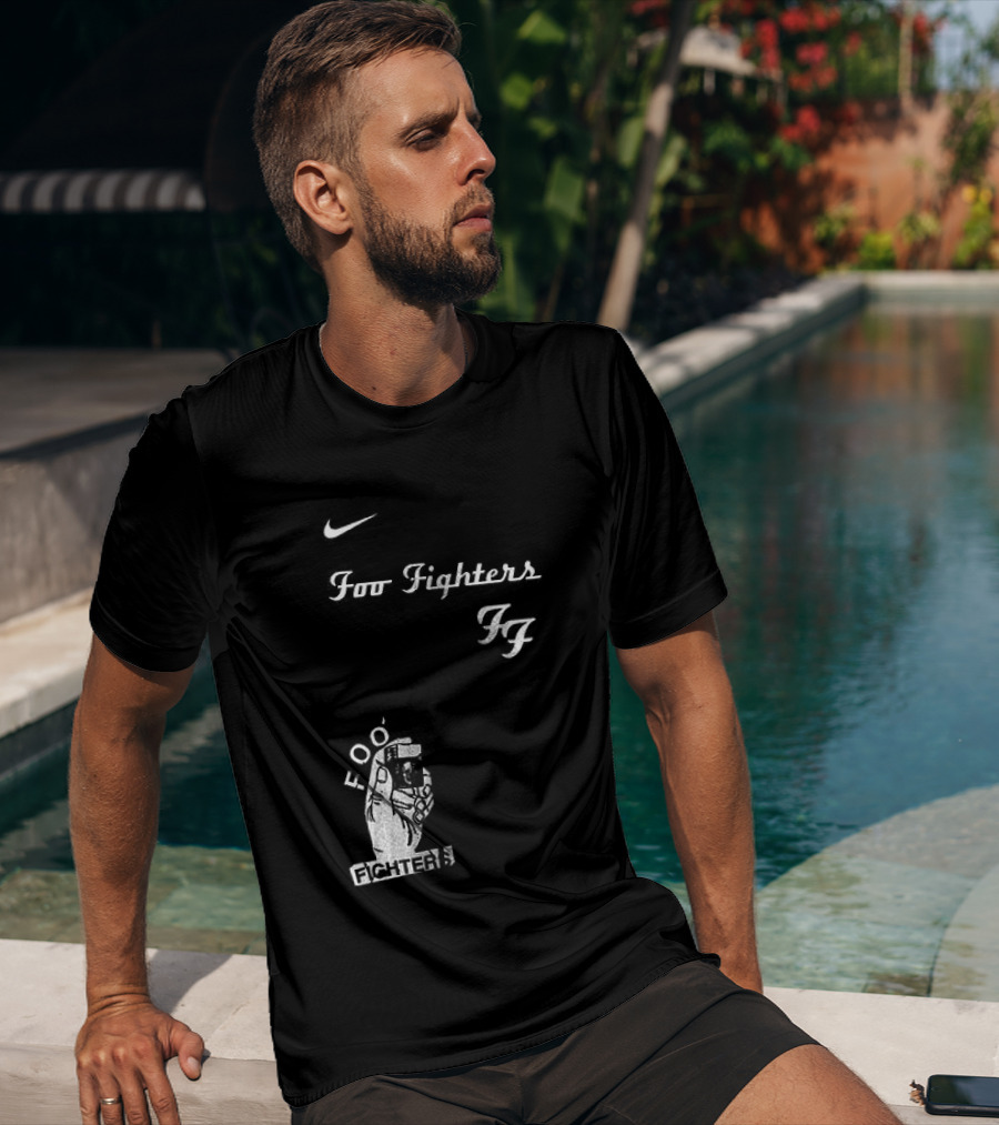 Foo Fighters Nike Do You Love Rock N Roll Skull Tattoo T-Shirt
