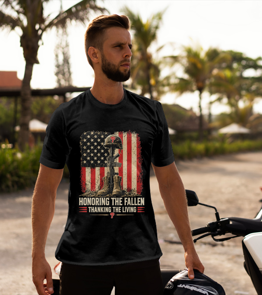 Philadelphia Phillies Honoring The Fallen Thanking The Living Armed Forces Day T-Shirt