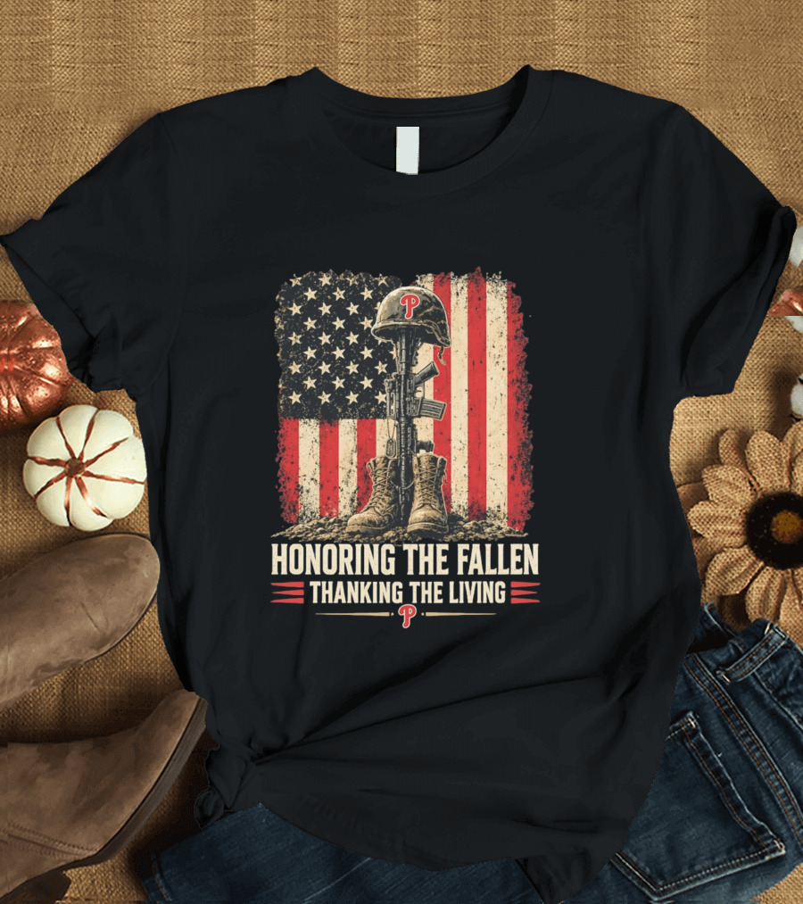 Philadelphia Phillies Honoring The Fallen Thanking The Living Armed Forces Day T-Shirt