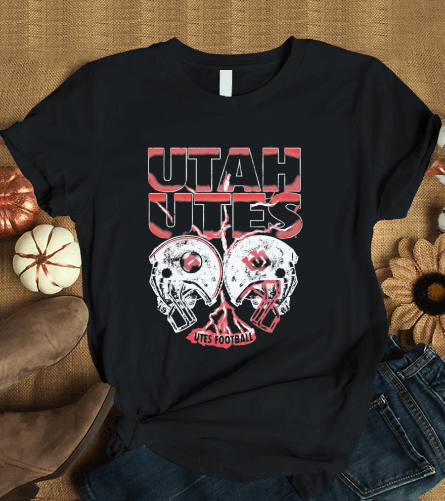 Utah Utes Football Helmets Fan Gear T-Shirt