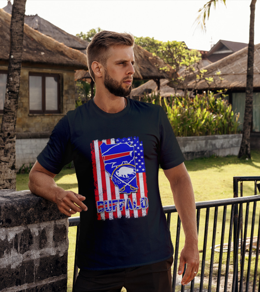 Buffalo Bills Sabres American Flag T-Shirt