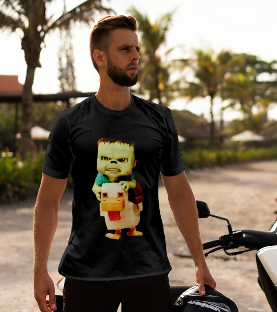 Minecraft Chicken Jockey Frankenstein Mashup T-Shirt