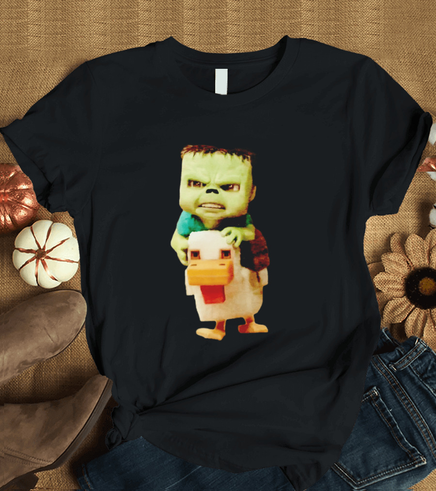 Minecraft Chicken Jockey Frankenstein Mashup T-Shirt
