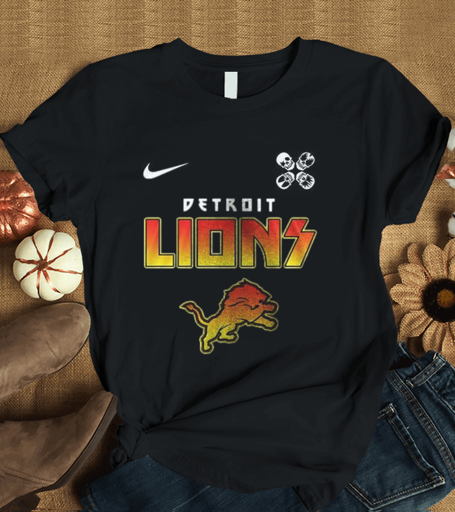 Detroit Lions Rock And Roll All Nite Abbey Road Nike T-Shirt
