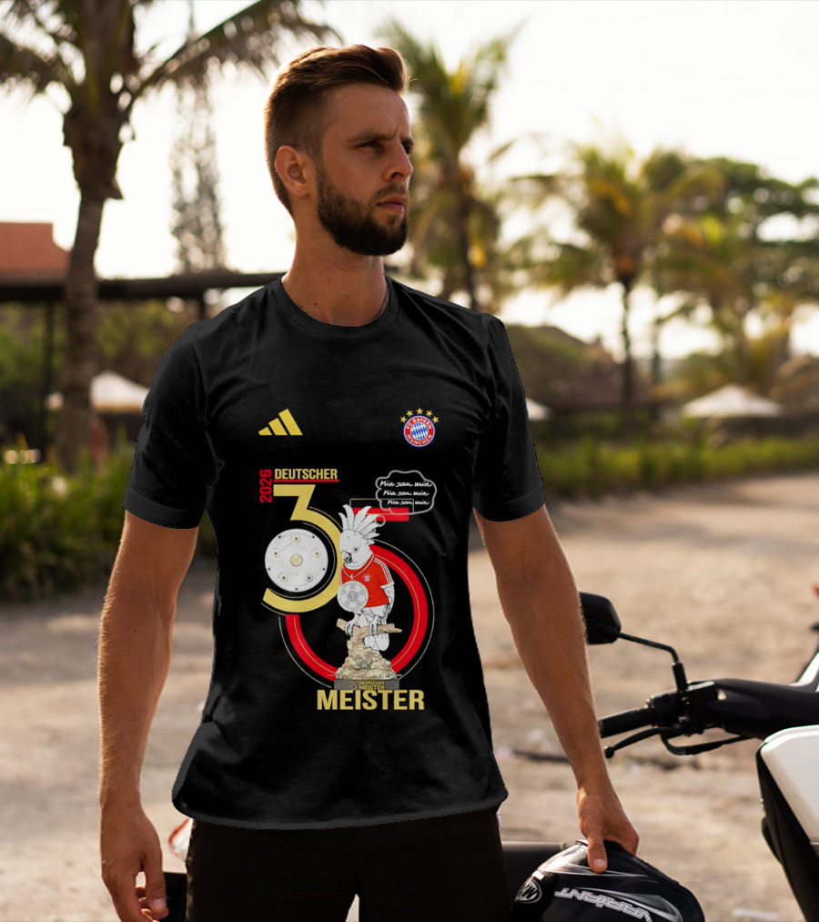 FC Bayern Munich Deutscher Meister 35 Bundes Liga Trophy 2026 T-Shirt