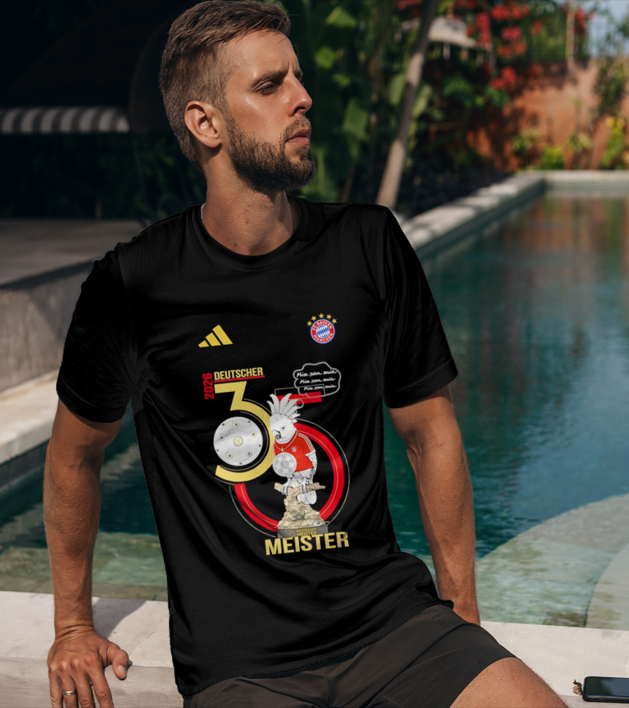 FC Bayern Munich Deutscher Meister 35 Bundes Liga Trophy 2026 T-Shirt