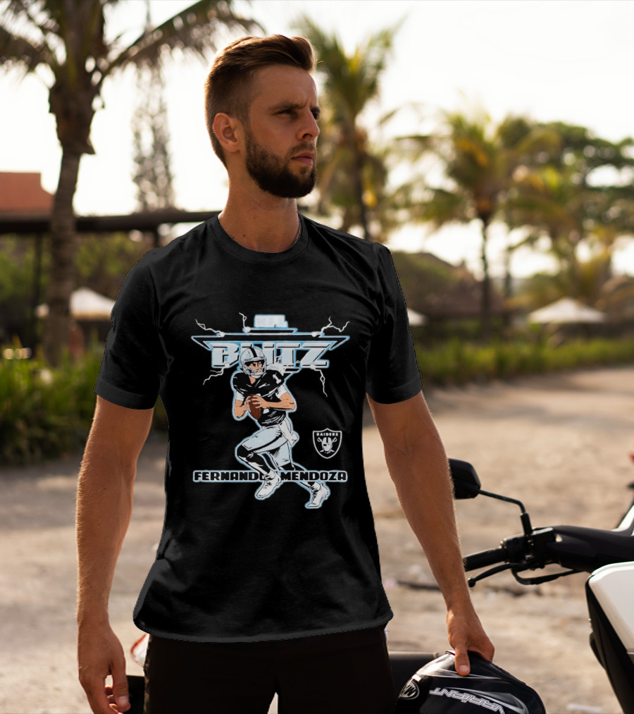 NFL Blitz Fernando Mendoza Las Vegas Raiders Player T-Shirt