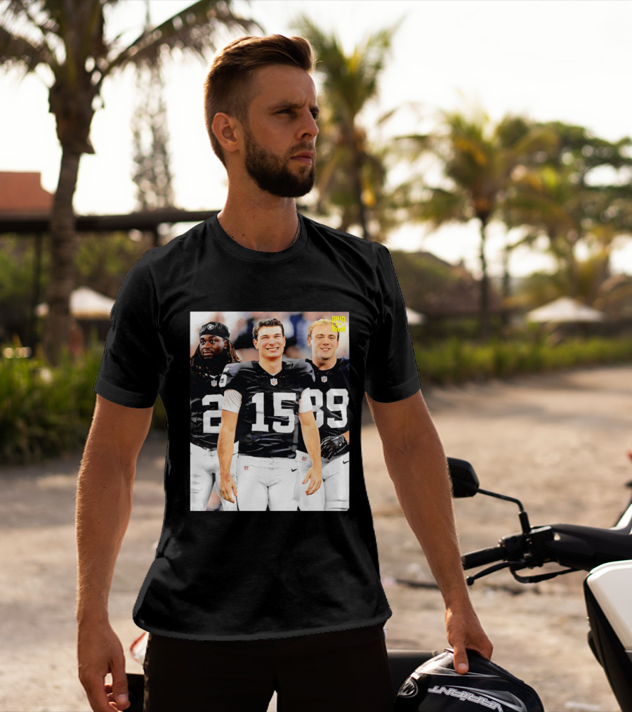 Las Vegas Raiders Kirk Cousins Fernando Mendoza Ashton Jeanty Gridiron T-Shirt