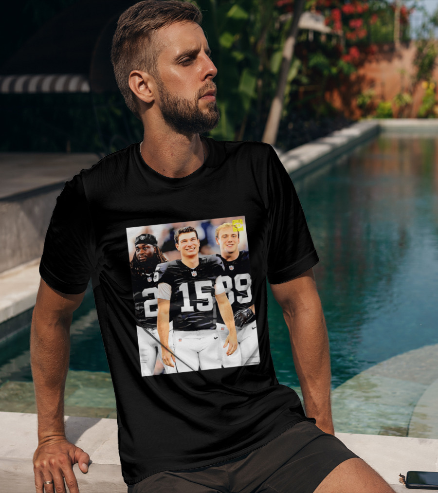Las Vegas Raiders Kirk Cousins Fernando Mendoza Ashton Jeanty Gridiron T-Shirt