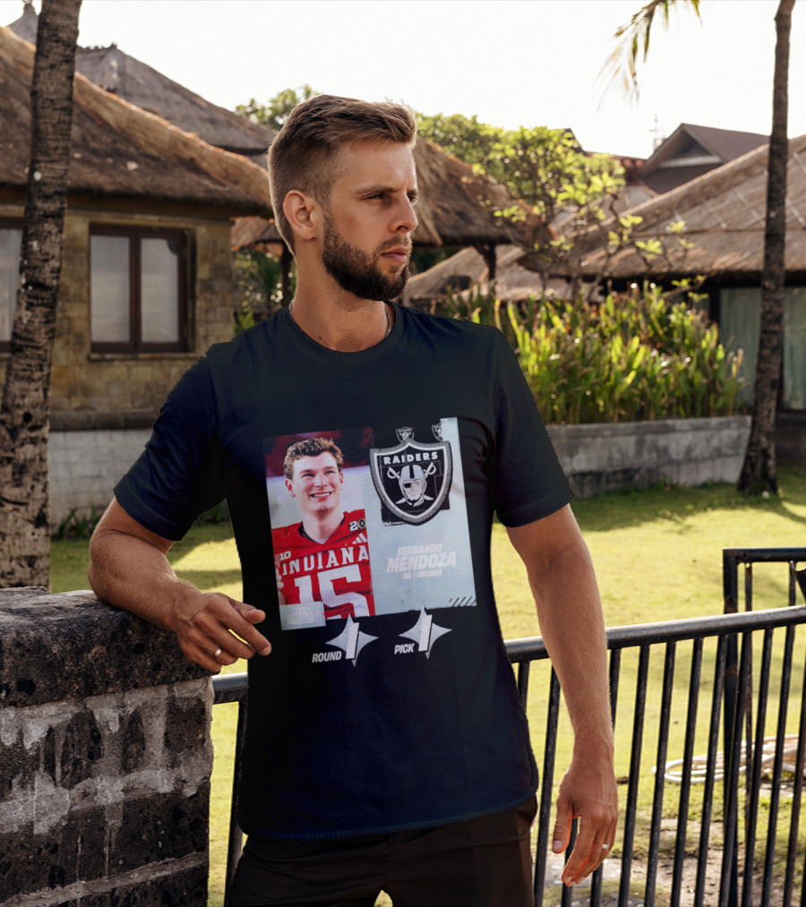 Fernando Mendoza QB Indiana Las Vegas Raiders Round 1 Pick 1 NFL Draft 2026 T-Shirt