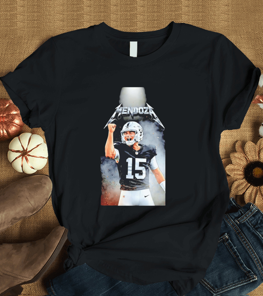 Mendoza 15 Las Vegas Raiders Metal T-Shirt