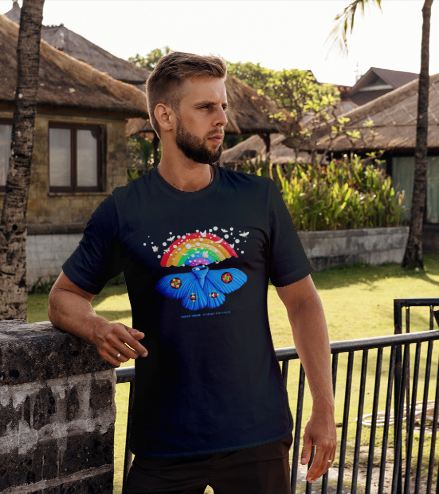 Modest Mouse An Eraser And A Maze Rainbow Moth Colorful Psychedelic T-Shirt