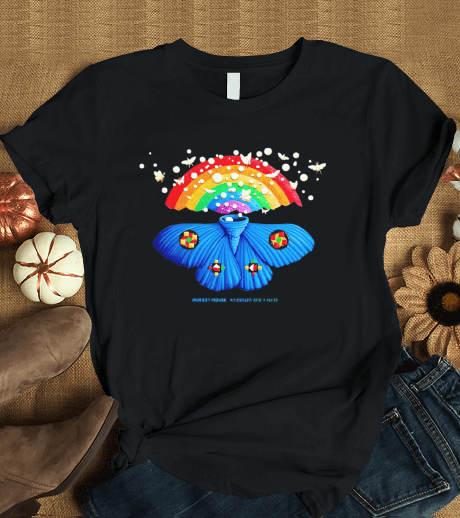 Modest Mouse An Eraser And A Maze Rainbow Moth Colorful Psychedelic T-Shirt