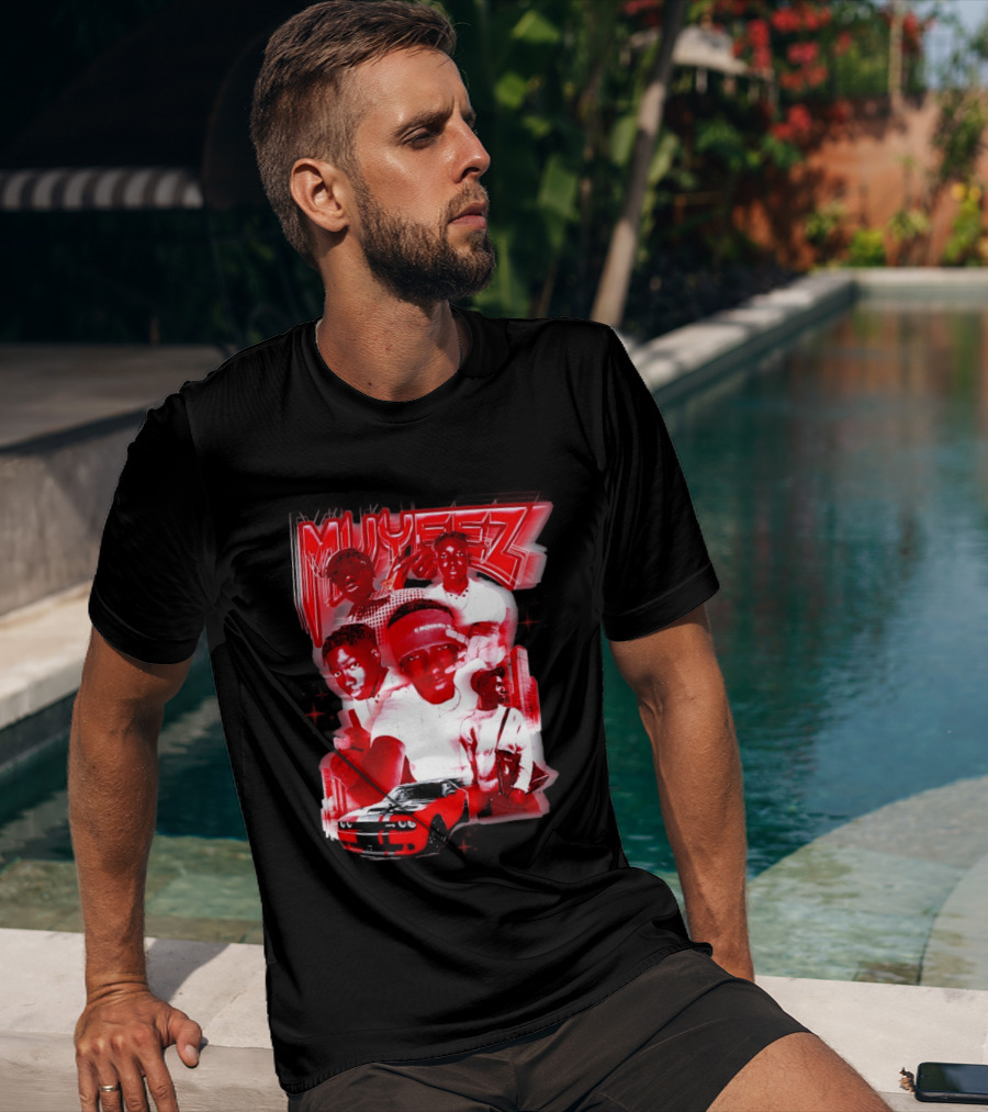 Muyeez Red Dodge Challenger Car Scene T-Shirt
