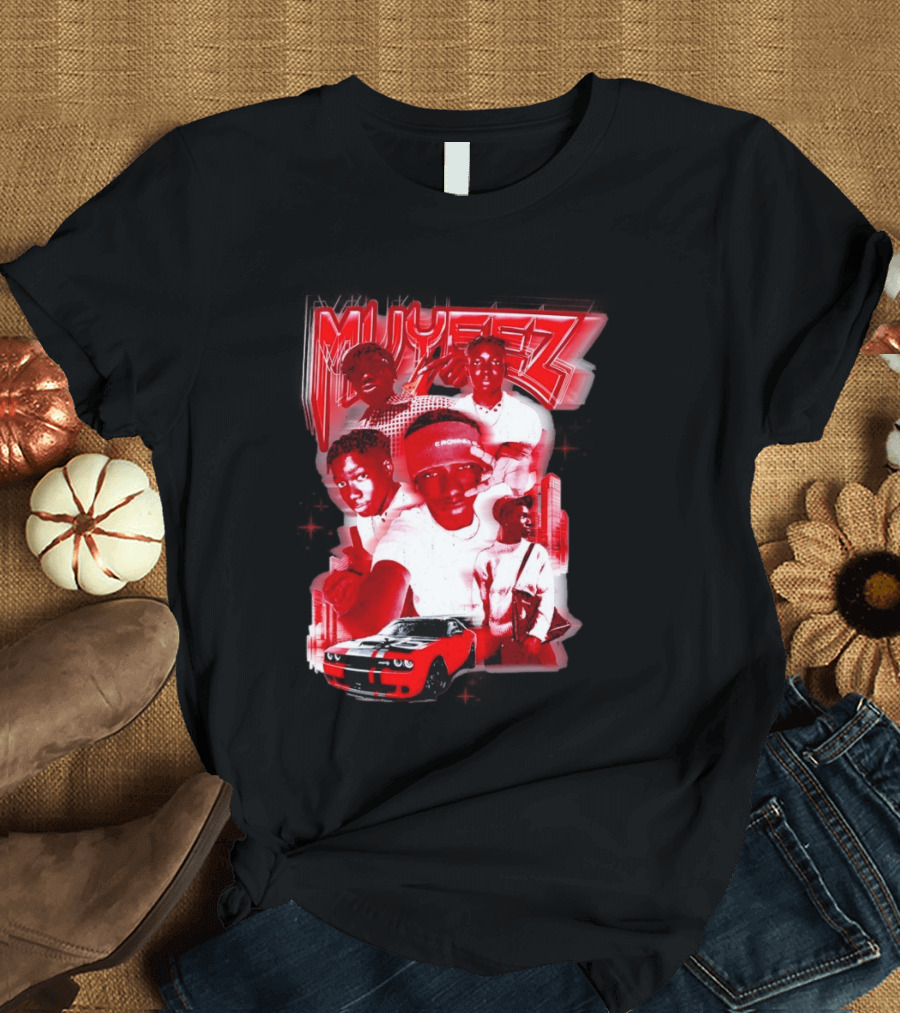 Muyeez Red Dodge Challenger Car Scene T-Shirt