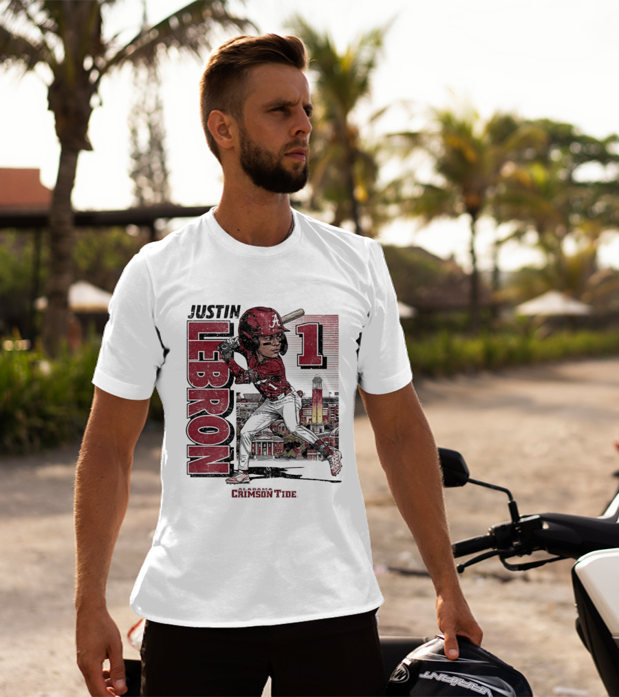 Justin Lebron Alabama Crimson Tide Swing Caricature 1 T-Shirt