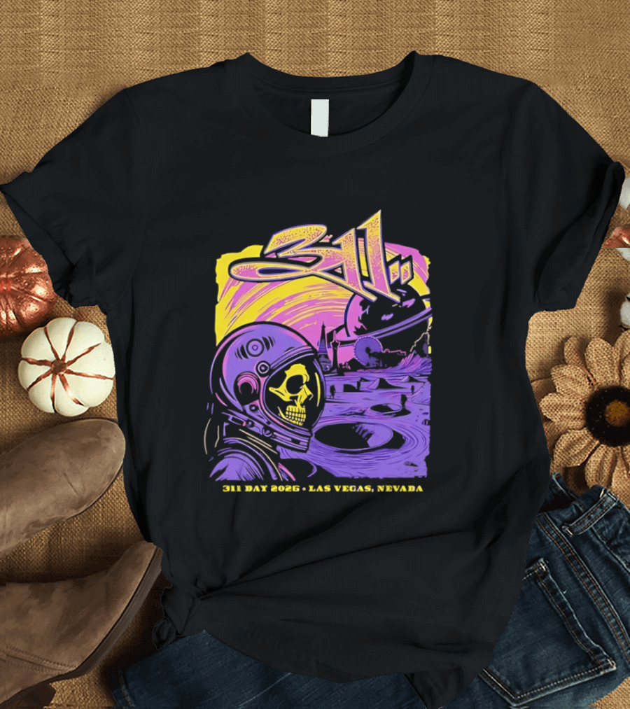 311 Astronaut Skull Event Las Vegas Nevada 2026 T-Shirt