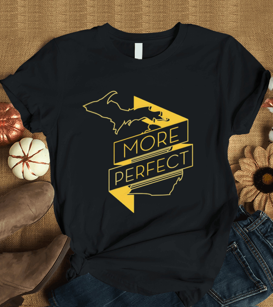 Perfect Michigan Map Icon Design With More Perfect T-Shirt