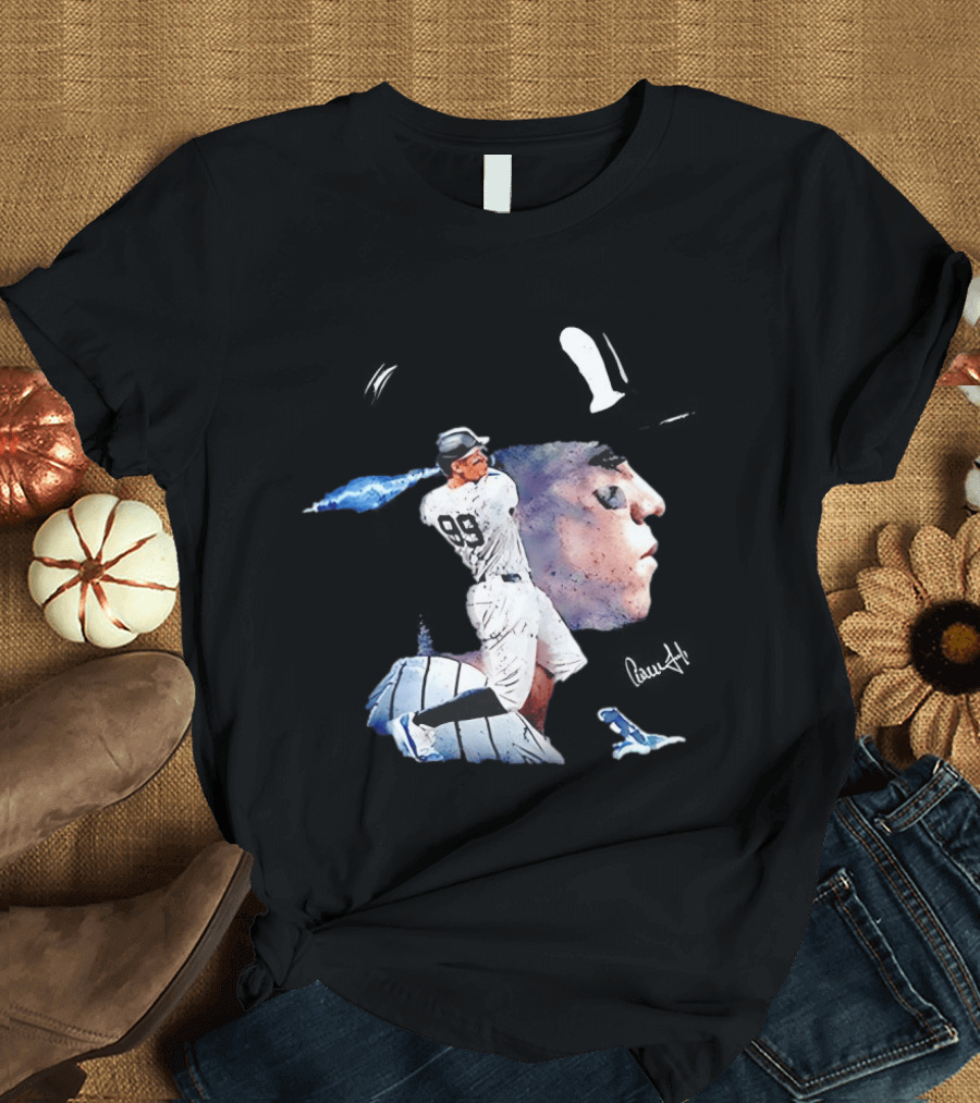 Aaron Judge New York Yankees Baseball Comic Art Jersey Number 99 T-Shirt