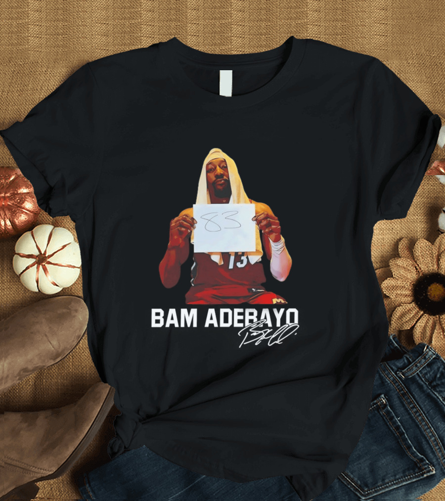 Bam Adebayo 13 Miami Basketball Legend 83 Milestone T-Shirt