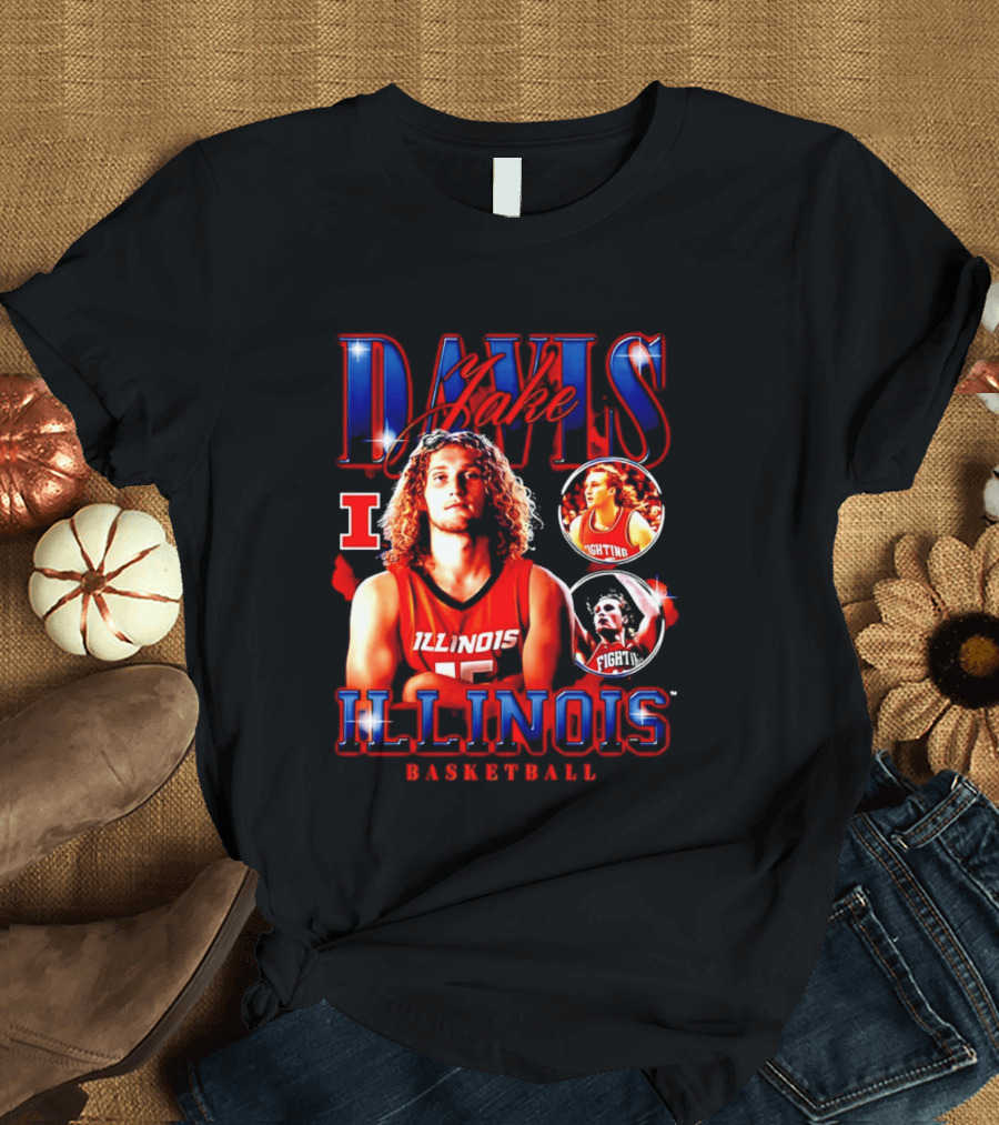 Illinois Basketball Jake Davis Fighting Illini T-Shirt