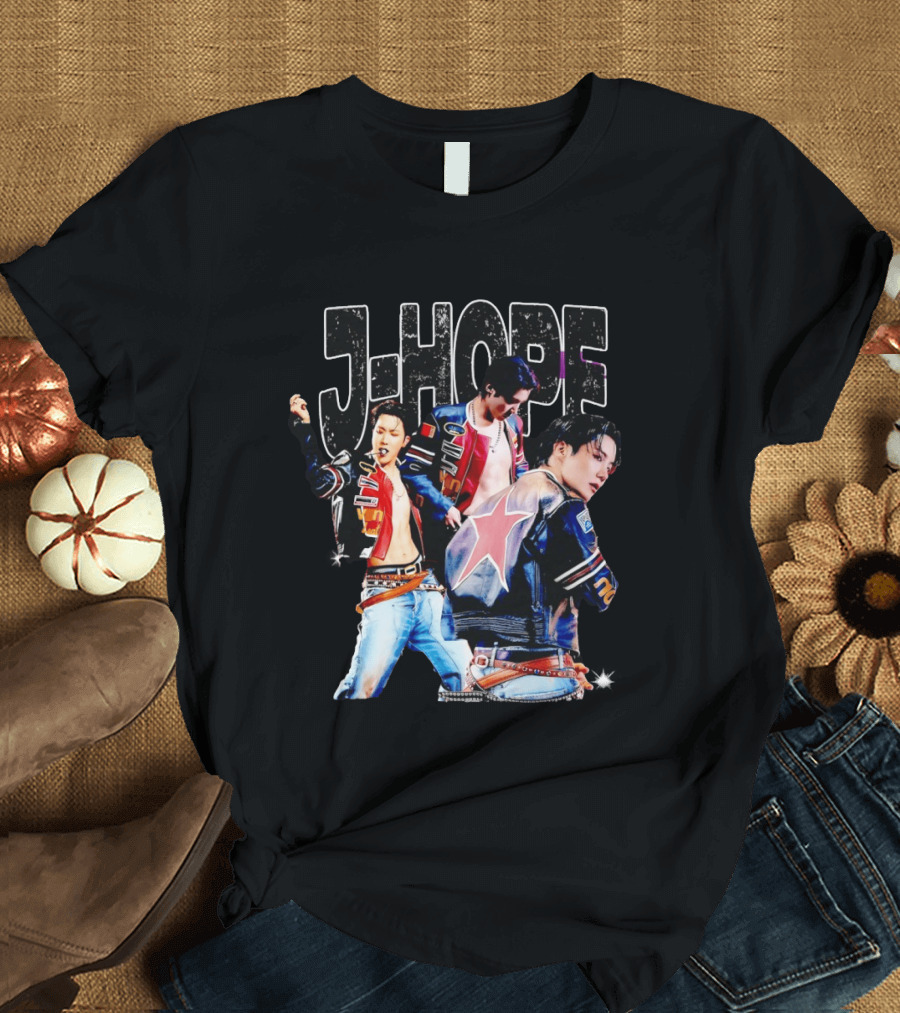 J Hope Korean Pop Star Vintage Jacket Aesthetic T-Shirt